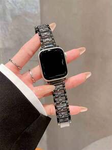 Metal Strap With Rhinestones, Compatible With Apple Watch, Ideal Gift For Back-To-School Students - Silver - View 15