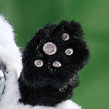 Miniso Lilo & Stitch Panda Style Plush - Urban Streetwear Vinyl Collectible Toy - Black and White - View 10