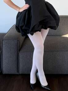 1 chiếc quần bó sát bằng nhung thời trang mới dành cho nữ, cỡ lớn, chất liệu 120D, co giãn, ôm sát. - trắng - Xem 1