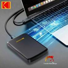 Kodak Hard Drive 1TB Hard Disk 500GB 2.5inch 5Gbps External HDD For Laptop Desktop Smartphone - Black - View 3