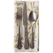 DII 100% algodón, Lavable a máquina, Impreso metálico día Festivo Mantel – 52 x 52 Asientos 4 Personas, 70" Redondo, , Redondo de 177.8 cm, 1, 1(Servilleta Hojas de acebo doradas) - Multicolor - Ver 3