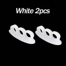 1 par de fundas de silicona de gel suave para los dedos de los pies, tapas de silicona profesionales de 3 orificios para los dedos de los pies, alivian el dolor de los pies, adecuadas para dedos en martillo y dedos en garra, lavables a mano, transpirables