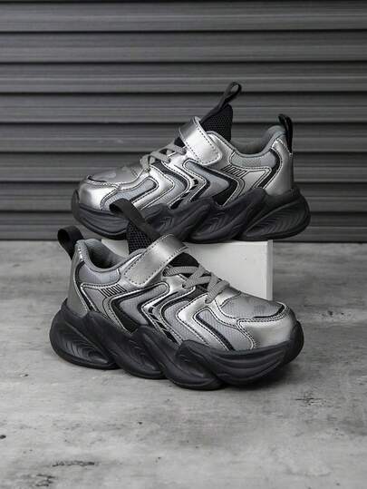 1 Pair Kids' Colorblock Comfortable Versatile Lightweight Outdoor Sports Shoes, Fashion Casual Sneakers For Boys & Girls, All Season