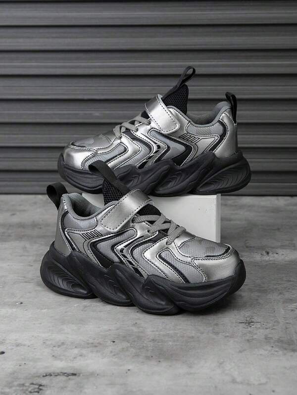 1 Pair Kids' Colorblock Comfortable Versatile Lightweight Outdoor Sports Shoes, Fashion Casual Sneakers For Boys & Girls, All Season