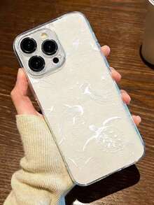 1pc Creative White Sea Turtle, Whale, Jellyfish, Starry Sky Pattern Soft TPU Transparent Phone Case, Anti-Fall Anti-Scratch Anti-Fingerprint, Camera Lens Protection Compatible With Apple, Nothing, Pixel, INFINIX, Redmi - Multicolor - View 2