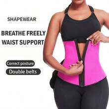 Neoprene Waist Trainer For Women - Adjustable Double Belt Design, Sweat-Resistant, Slimming Shapewear With Heavy-Duty Trimming And Support For Enhanced Comfort And Style, Workout Accessories - Multicolor - View 3