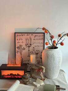 1pc Nordic Minimalist Ceramic Hydroponic Vase, Suitable For Home Decor, Modern Simplistic Decorative Flower Vase Set, Suitable For Fresh Flowers, Boho Style Vase, Suitable For Farmhouse Living Room Dining Table Bookshelf Centerpiece Decor, Home Decor, Centerpiece Decor, Tabletop Decoration, White Striped Large Flower Vase - Multicolor - View 3