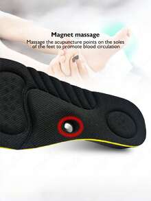 1 đôi miếng lót giày tăng chiều cao nửa bàn chân, thoáng khí, vô hình, làm từ chất liệu EVA, có độ co giãn. - màu đen - Xem 4