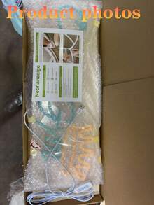 客製化 LED 燈飾，個性化文字與姓名燈牌，牆面裝飾，週年紀念燈牌，生日燈牌，婚禮姓名燈，適用居家、辦公室、情人節、母親節、父親節、畢業季，美感家居，送給她的禮物，房間氛圍轉換器 - 彩色 - 查看 12