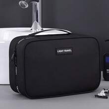 Large Capacity Business Travel Toiletry Bag, Multi-Compartment Design, Foldable Organizer Bag, Grid Partition Storage, Wet & Dry Separation, High-End Cosmetic Bag For Makeup, Skincare, Face Masks, Brushes,Pouch,Makeup Pouch,Travel Essential - Multicolor - View 12