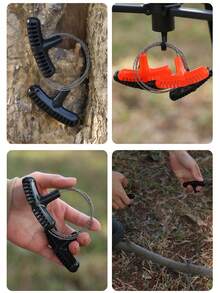 Cưa xích mini cầm tay tiện dụng cho cắm trại, sinh tồn, cưa dây thép bỏ túi ngoài trời với tay cầm bằng nhựa PP, cưa dây thép cầm tay nhẹ dùng cho cắm trại, sinh tồn trong hoang dã, cắt cành cây, đi bộ đường dài và các hoạt động ngoài trời khác, phụ kiện thiết yếu cho du lịch và cắm trại, không bao gồm pin. - Nhiều màu - Xem 10