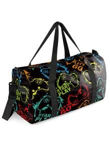 Kids Game Controller Print Travel Duffel -Spacious Lightweight Polyester Carry-On Bag Boys & Girls - Ideal For Gym, Dance, Weekend Trips, Parties - one-size - View 16