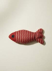 PETSIN 1件装猫玩具猫薄荷鱼宠物咀嚼咬玩具猫咪趣味互动软仿真鱼小猫训练玩耍玩具猫用品