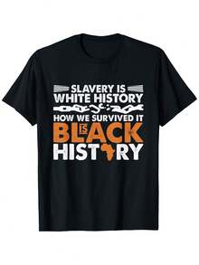 Is White History, How We Survived Is Black History (T-Shirt) - Hitam - View 7