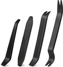 4 PCS Auto Trim Removal Tool Kit No-Scratch Tool Kit For Car Audio Dash Window Molding (Black) - Black - View 8