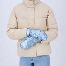 Isotoner Womens Water Repellent Touchscreen Iridescent Sleekheat Gloves And Flip Top Mittens - ColorB - 查看 6