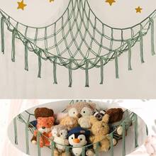 1pc Handmade Boho Macrame Woven Animal Swing Or Hammock, Macrame Doll Hammock, Plush Doll Storage Hammock, Hammock Net, Boho Nursery Organizer For Playroombedroom,Organizer,Organiser,Home Storage,White T Shirt Women,Black Pants Women,Ladies Winter Clothes,Dress,Winter Clothes For Ladies,Elegant Woman Dresses,White Shirt For Ladies,Long Sleeve,White Jumpsuit For Women,Spring Dresses For Women,Spring Outfits For Women,Spring,Spring Clothes,Minimalist,Summer Tops - Multicolor - View 6