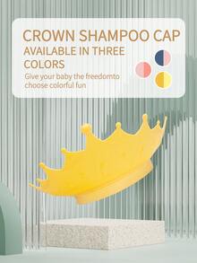 Baby Crown Shower Cap, Prevents Water From Getting In Eyes And Ears, Washing Hair Tool, Children's Bath And Shower Cap, Plastic + TPE, Elastic Shower Cap
