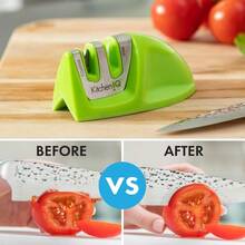 PZW Kitchen IQ Edge Grip - Afilador de cuchillos 2 etapas Verde 12537 - VerdeCarburo - Ver 4