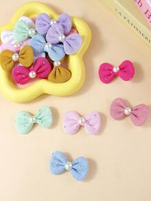 12pcs Colorful Bow Hair Clips For Girls, Versatile Casual Decorative Hair Accessories, Perfect Gift Choice - Multicolor - View 5