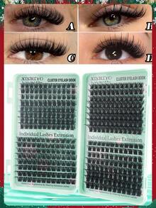 640/576/423 buc Gene False Ondulate DD, Capacitate Mare, Potrivite Pentru DIY Acasă, Prietenoase Pentru Începători, Gene False Segmentate DIY, Capacitate Mare, Gene False Dense & Pufoase, Pot Extende Genele Pentru A Mări Ochii, De Lungă Durată Și Durabile, Clustere Fine De Gene, Stil Mixt Dens, Efect De Machiaj Natural, Husă Portabilă De Călătorie Pentru Gene, Gene False Reutilizabile Moi & Realiste, Potrivite Pentru Naveta Zilnică, Evenimente Formale, Nunți