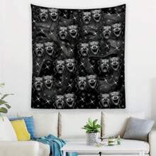 Smile Now Cry Later Tapestries - Decorative Wall Art With Face Design In Pink Background Father's Day Gifts,Gifts Boyfriend,Gifts For Girl Adults,Gifts Under 100 Dollars,Cheap Stuff ,Bathroom Accessories,Graduation Gifts,Whimsical , Flower Tree Retro - màu đen - Xem 1