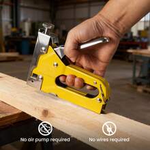 Professional Manual Hand Tacker – Durable Staple Gun For Upholstery, Furniture Repair, And Woodworking – Versatile 3-In-1 Design - Multicolor - View 4