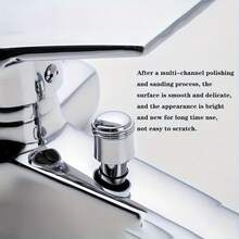 三把手隐藏式壁挂浴室水槽龙头，电镀冷热水混合龙头，适用于水槽、淋浴、浴缸，浴室配件，浴室工具 - 銀色 - 查看 4