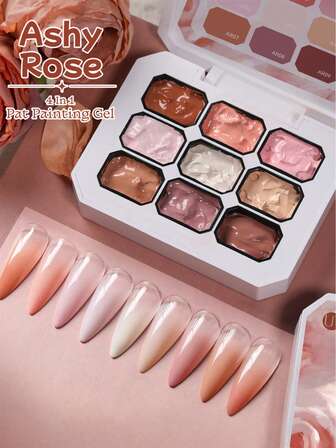  UR SUGAR 4 EN 1 Esmalte de Uñas en Gel de Pintura de Golpeteo Alto Brillo Metálico Reflectante Remojable UV LED Barniz de Gel de Golpeteo para Uso en Salón de Manicura