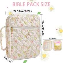 Bible Cover Case For Women Grils, Preppy Bible Bag With Adjustable Shoulder Strap, Waterproof Bible Carrying Tote Bags Holder For Bible Study Supplies Accessories & Christian Gifts - 多種花色 - 查看 2