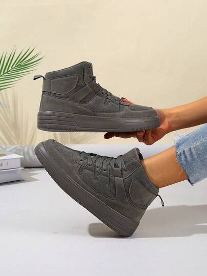 女士复古风运动鞋，厚底设计，透气材质，休闲百搭，适合日常出行