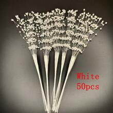 3mm Mini White Pearl Beads Spray, EORTA Handmade Floral Pearl Garland, Suitable For DIY Floral Bouquet Decor, Home Party, Wedding, Christmas Wreath, Tabletop Floral Arrangement