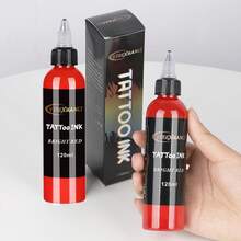 yikexuanli Black/Red Tattoo Ink, Permanent Solid Black For Outlining, Shading And Blending, Professional Grade, Vegan And Skin- Tattoo Ink