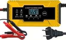 12V\/6A Cargador de Batería Coche, Cargador de Baterías Inteligente Auto, Cargador Bateria Coche con LCD Pantalla Ajuste Inteligente de Corriente para Cargar para Auto Moto ATVs RVs Barco etc - albaricoque - Ver 1