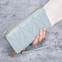 Monedero Largo de Gran Capacidad para Mujeres Bolsa de Teléfono de Mano - Azul - Ver 18