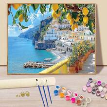 16x20英寸成人数码油画套装 - 画布、简易丙烯颜料套装（含画笔和颜料），是家居装饰、生日、父亲节、圣诞节、母亲节、情人节的理想礼物 - 彩色 - 查看 17