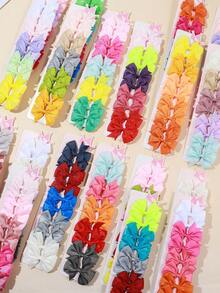 50/100 Pcs Colorful Boutique Grosgrain Ribbon Pinwheel Hair Bows, Cute Bow Hair Clips Hairpins Hair Barrette Hair Accessories In Pair For Birthday Gifts And Daily Use - Multicolor - View 5