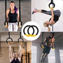 Anillos de Gimnasia Anillos Domins con Correas Ajustable &amp; Escala Aros Resistencia de Ejercicio Antideizante, Anillas Calistenia 3cm hasta 450kg para Crossfit Entrenamiento de Fuerza en Casa Gym - negro - Ver 5