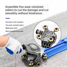 Manual Tile Cutter, For Large Format Ceramic Porcelain Tiles, Professional Porcelain Slab Cutting Machine With Double Rails Design Table Tile Cutter Hand Tools - Blue - View 6