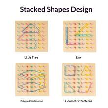 1Set Multi Functional Geometry Stick Teaching Aids Suitable For Students In Mathematics Teaching, Graphic Kindergarten Puzzle Toys, Rubber Band Toys, Graphic Composition Toys, Exercise Children's Hands-On, Logical Thinking, Shape Cognition, Parent-Child Interactive Tabletop Games - Multicolor - View 6
