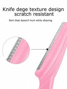 20pcs Long Handle Eyebrow Trimmer, Facial Shaver For Men And Women, Sharp Hair Removal Knife, Facial Skin Smoothing Tool, Ergonomic Long Handle Eyebrow Trimmer, Sharp Hair Removal Knife With Anti-Scratch Guard - Multicolor - View 7