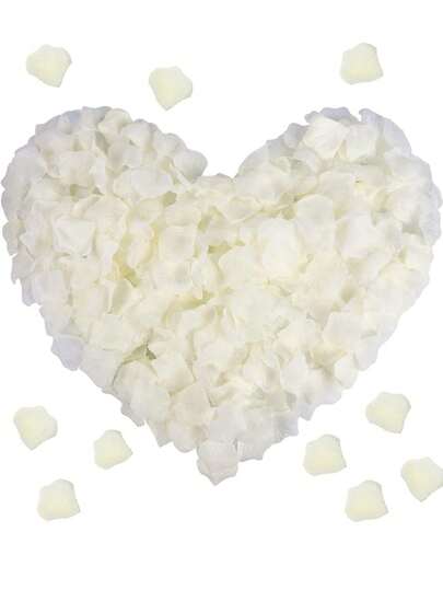 1000片人造丝玫瑰花瓣装饰，黑色，适用于婚礼、派对、万圣节装饰、礼盒填充物、浪漫玫瑰、求婚等多种场合。