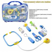 适合3-4岁儿童的医生套装，儿童医生游戏玩具套装，男女皆宜，包含听诊器和体温计的过家家医疗游戏套装礼物