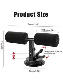 便携式落地式仰卧起坐杆 - 坐姿脚踏肌肉训练器材，适合居家或工作场所锻炼，健身房健身器材。便携式设计，落地式稳定性，坐姿锻炼，保护腰椎，无需安装，稳固的脚踏，符合人体工程学，静音训练，高效燃脂，塑造核心肌群。 - 彩色 - 查看 6