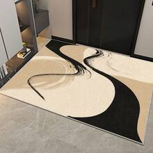 1pc Modern Ink Style Curved Art Pattern Carpet.The Velvet Fabric Weighs About 850 Grams, And The Thickness Is About 0.6cm. Carpet-Wear-Resistant/Non-Slip/Easy To Clean.A Variety Of Sizes Are Available.Suitable For Kitchen/Living Room/Dining Room/Bedroom/Balcony/Bathroom/Study And Other Scenes.It Is The Perfect Choice For Home Decoration.
