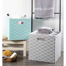 DII Contenedor de Almacenamiento Plegable de Tela para guardería, oficinas y organización del hogar, (13 x 33 x 33 cm) -(Gris L) - Multicolor - Ver 6