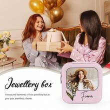 1 hộp đựng trang sức di động và cá nhân hóa, túi xách nhỏ, tên tùy chỉnh, túi đựng trang sức, nhẫn, hoa tai, vòng cổ, hộp đựng trang sức khi đi du lịch hoặc ngoài trời - màu đen - Xem 4