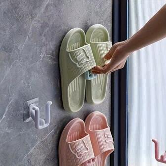 Self-Adhesive Slipper Rack, Waterproof Wall-Mounted Slipper Hook For Bathroom, Kitchen, Bedroom