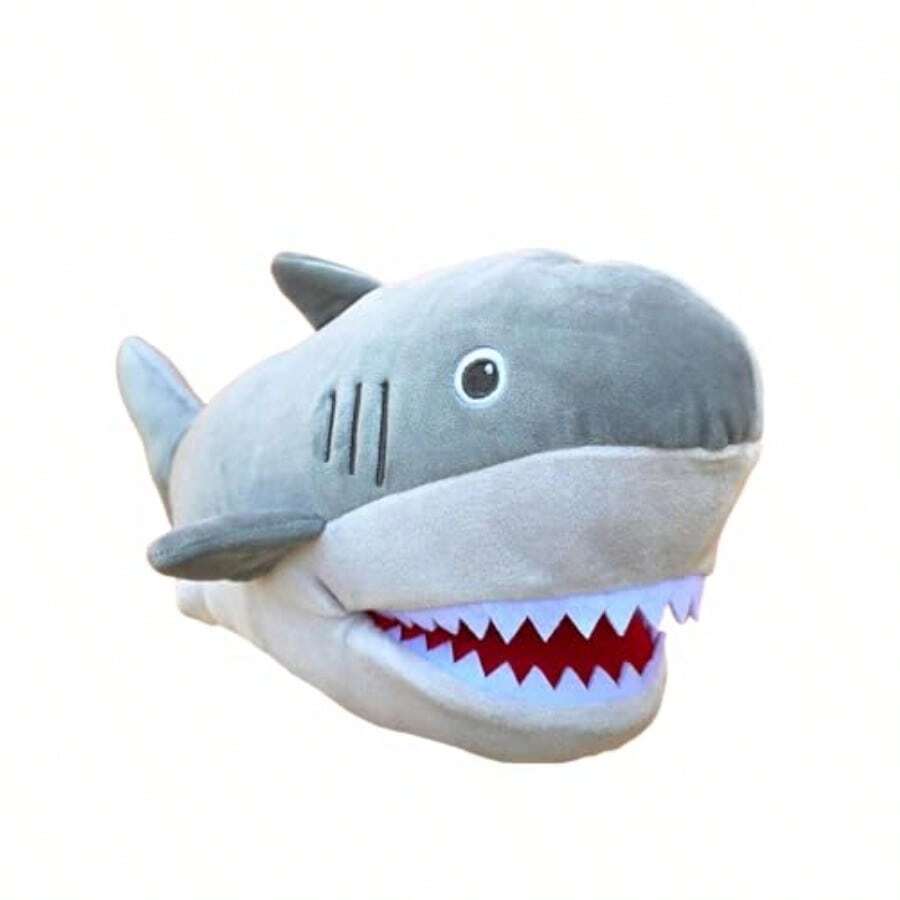 zxr Peluche de Tiburón Gris Marioneta 40cm Largo Tierno Suave Adorable. Muñeco Niños121 - como en la foto - Ver 1