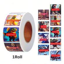 500Sheets/Roll Italian Brainrot Cartoon Anime Stickers Waterproof Tung Tung Tung Sahur Tralalero Tralala DIY For Water Bottle Cup Phone Car Laptop Suitcase Cute Decorative Accessories Gift Bombardiro Crocodilo Lirili Larila Glorbo Frutto Drillo Sticker Album Diary Envelope Sealing Paper Tape - Multicolor - View 9